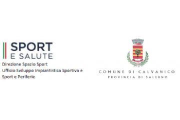Logo Sport e Salute e Stemma Comune di Calvanico (SA)